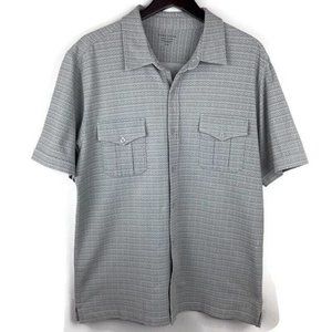Structure Gray Heavyweight Cotton Button Down Shirt Size XL